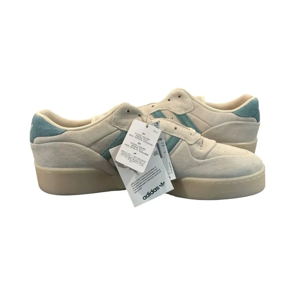 Size 15 Adidas Rivalry Lux Low Wonder Off White Powder Teal JR8241